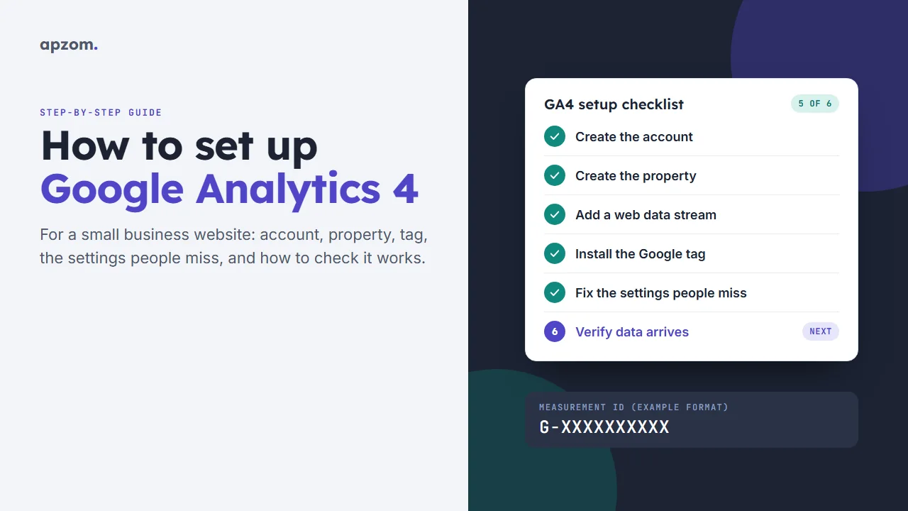 How to Set Up Google Analytics 4 for a Small Business (Step by Step)