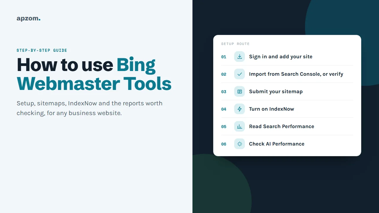 How to Use Bing Webmaster Tools: Setup, Sitemaps and IndexNow