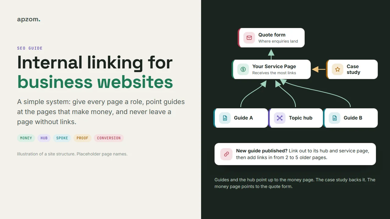 Internal Linking for Business Websites: A Simple System That Works