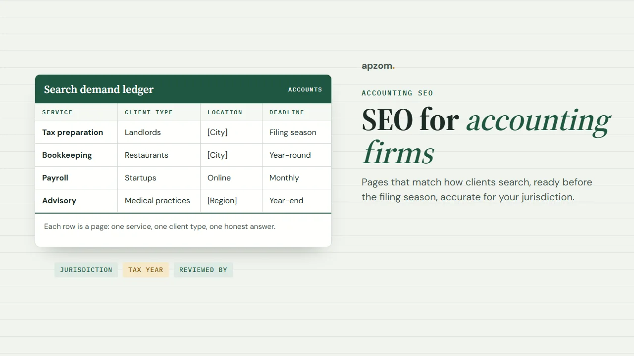 SEO for Accounting Firms: Pages That Win Clients Before the Filing Season